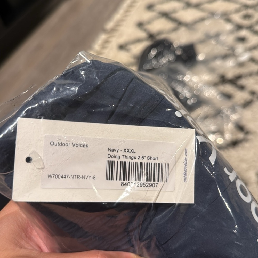Outdoor Voices Navy Blue Pull On Athletic Doing Things 2.5” Shorts XXXL NWT - Picture 3 of 3